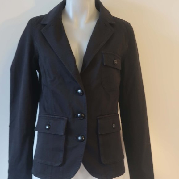 Womens Dickey Black Button Blazer Jacket S * - Picture 3 of 10
